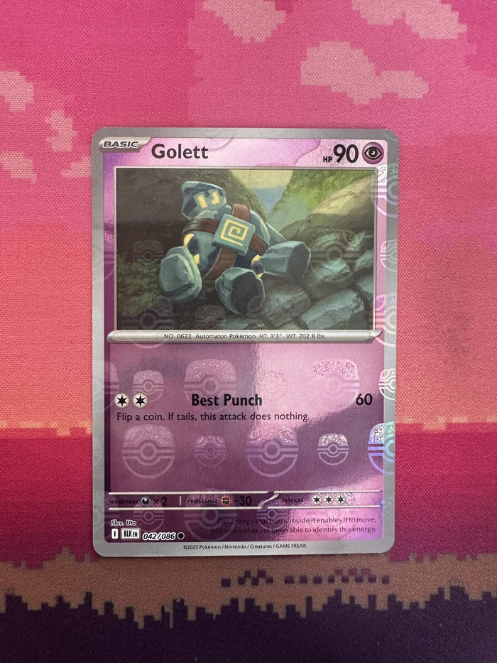 Pokemon Card Golett Masterball Black Bolt 042/086 Near Mint