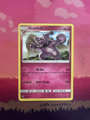 Pokemon Card Granbull Lost Thunder Rare 138/214 Near Mint