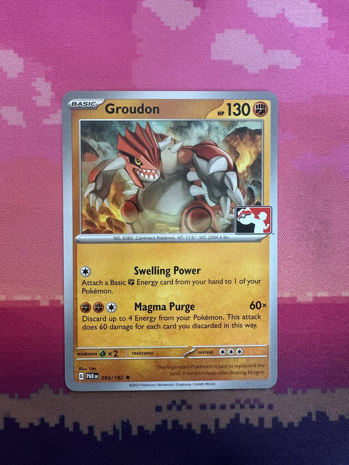 Pokemon Card Groudon Prize Pack Rare 093/182 Near Mint