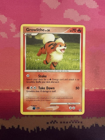 Pokemon Card Growlithe LV.26 Rising Rivals Common 63/111 Near Mint