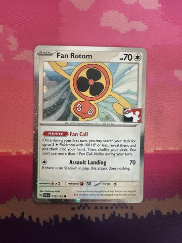 Pokemon Card Fan Rotom Stellar Crown Cosmo Holo Prize 118/142 Near Mint