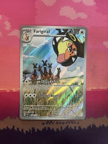 Pokemon Card Farigiraf Paldea Evolved Illustration Rare 228/193 Near Mint
