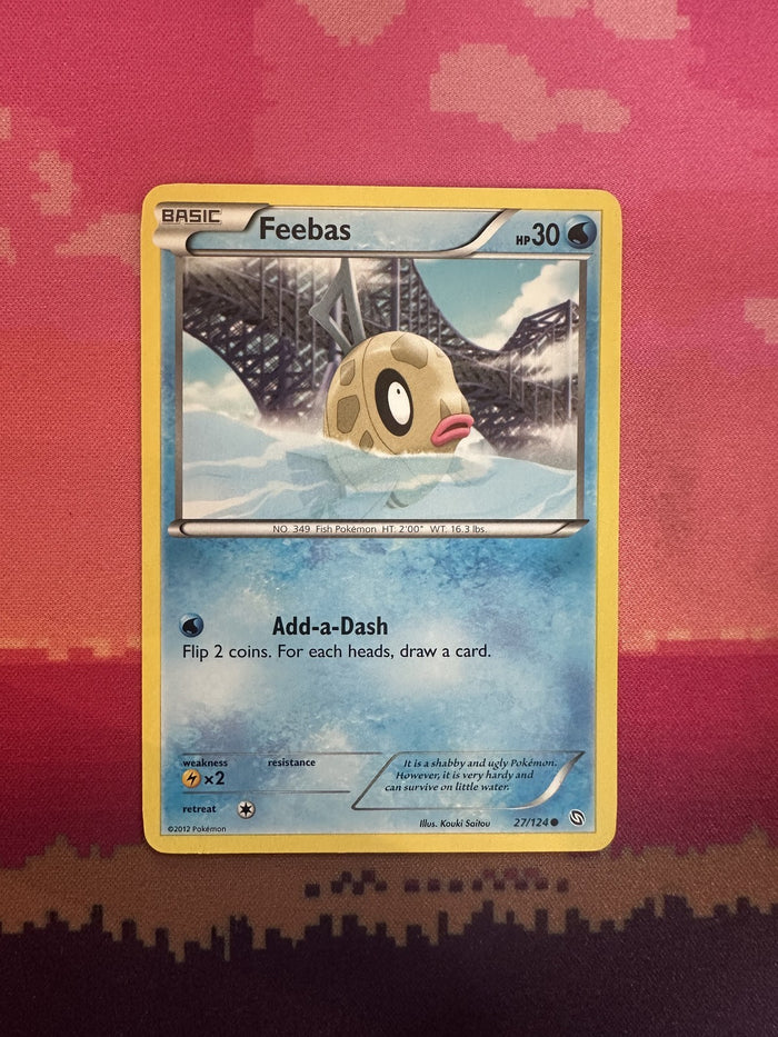 Pokemon Card Feebas Dragons Exalted Common 27/124 Near Mint