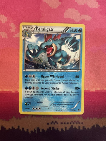 Pokemon Card Feraligatr Cosmo Holo Phantom Forces Rare 17/119 Near Mint