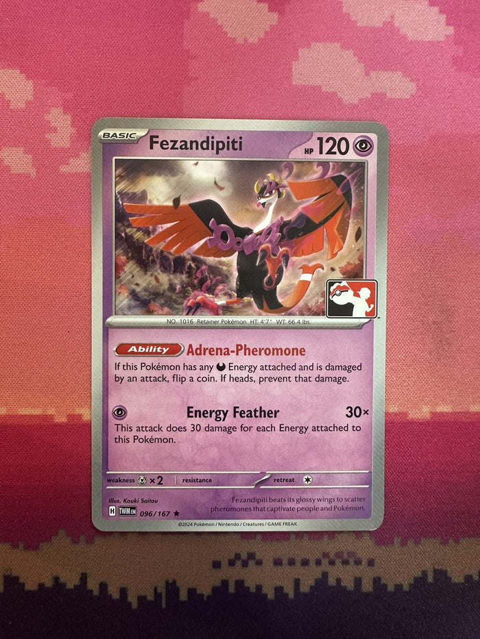 Pokemon Card Fezandipiti Prize Pack Rare 096/167 Near Mint