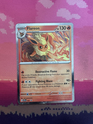Pokemon Card Flareon Scarlet & Violet Promo 167 Near Mint