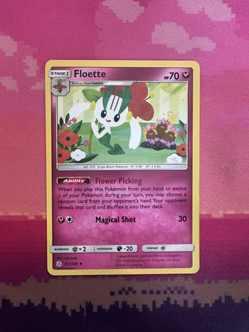 Pokemon Card Floette Cosmic Eclipse Uncommon 151/236 Near Mint
