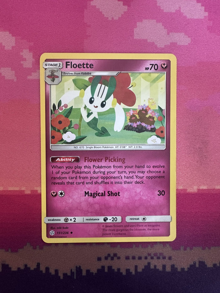 Pokemon Card Floette Cosmic Eclipse Uncommon 151/236 Near Mint