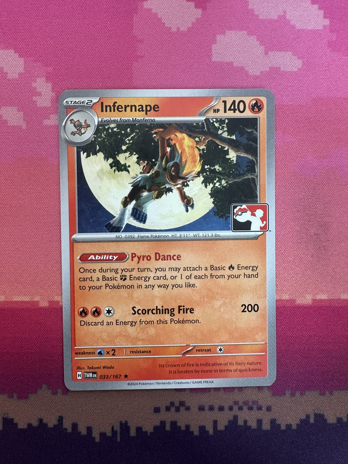 Pokemon Card Infernape Prize Pack Rare 033/167 Near Mint