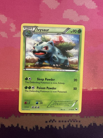 Pokemon Card Ivysaur Dark Explorers Uncommon 2/108 Near Mint