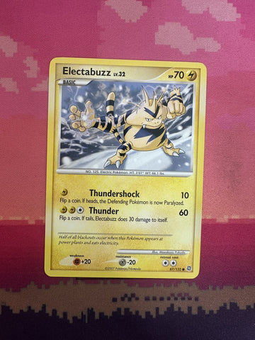 Pokemon Card Electabuzz LV.32 Secret Wonders Common 87/132 Near Mint