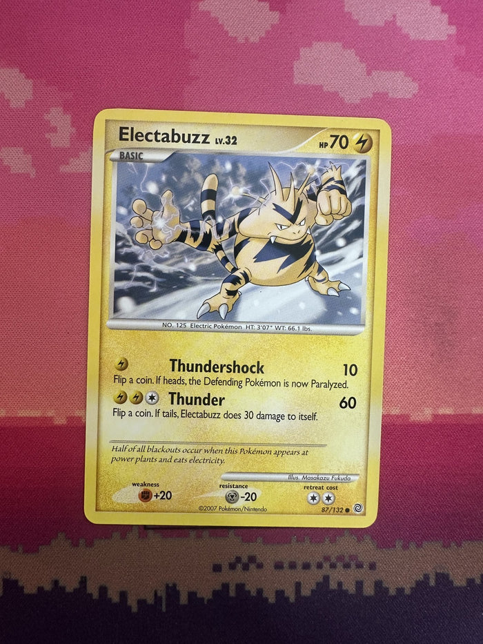 Pokemon Card Electabuzz LV.32 Secret Wonders Common 87/132 Near Mint