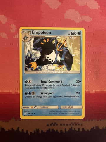 Pokemon Card Empoleon Holo Ultra Prism Rare 34/156 Near Mint