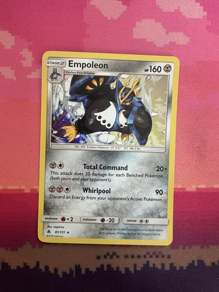 Pokemon Card Empoleon Holo Forbidden Light Rare 81/131 Near Mint