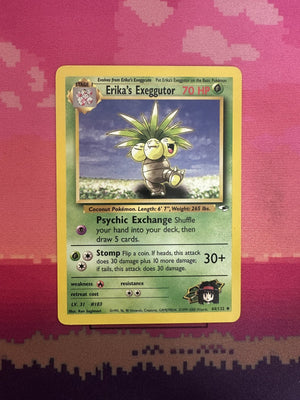 Pokemon Card Erika's Exeggutor Gym Heroes Uncommon 44/132 Near Mint