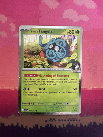 Pokemon Card Erika's Tangela Ascended Heroes Cosmo Holo 007/217 Near Mint
