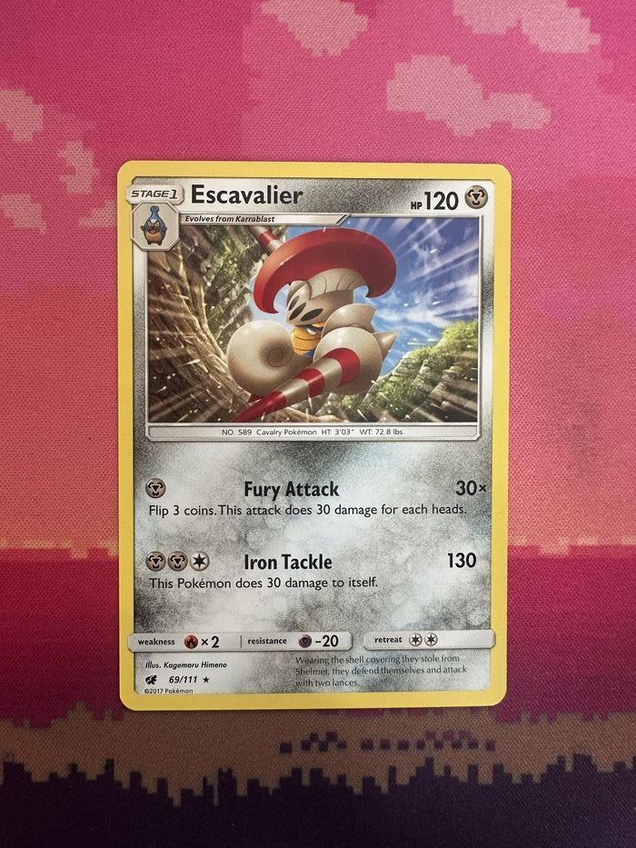 Pokemon Card Escavalier Holo Crimson Invasion Rare 69/111 Near Mint