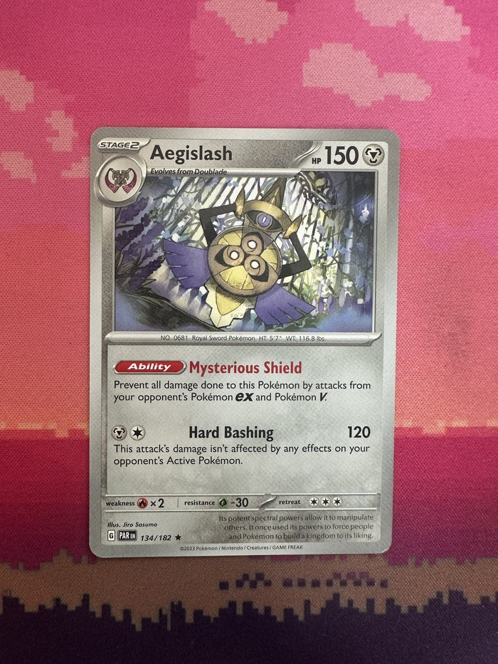 Pokemon Card Aegislash Paradox Rift Rare 134/182 Near Mint Deck Exclusive