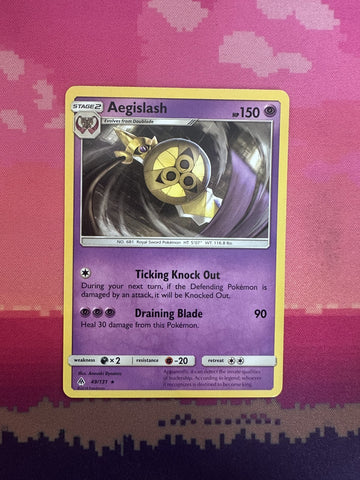 Pokemon Card Aegislash Forbidden Light Rare 49/131 Near Mint
