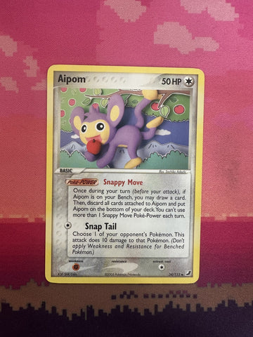 Pokemon Card Aipom EX Unseen Forces Uncommon 34/115 Near Mint