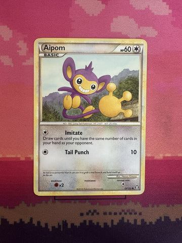 Pokemon Card Aipom HGSS Triumphant Common 55/102 Near Mint