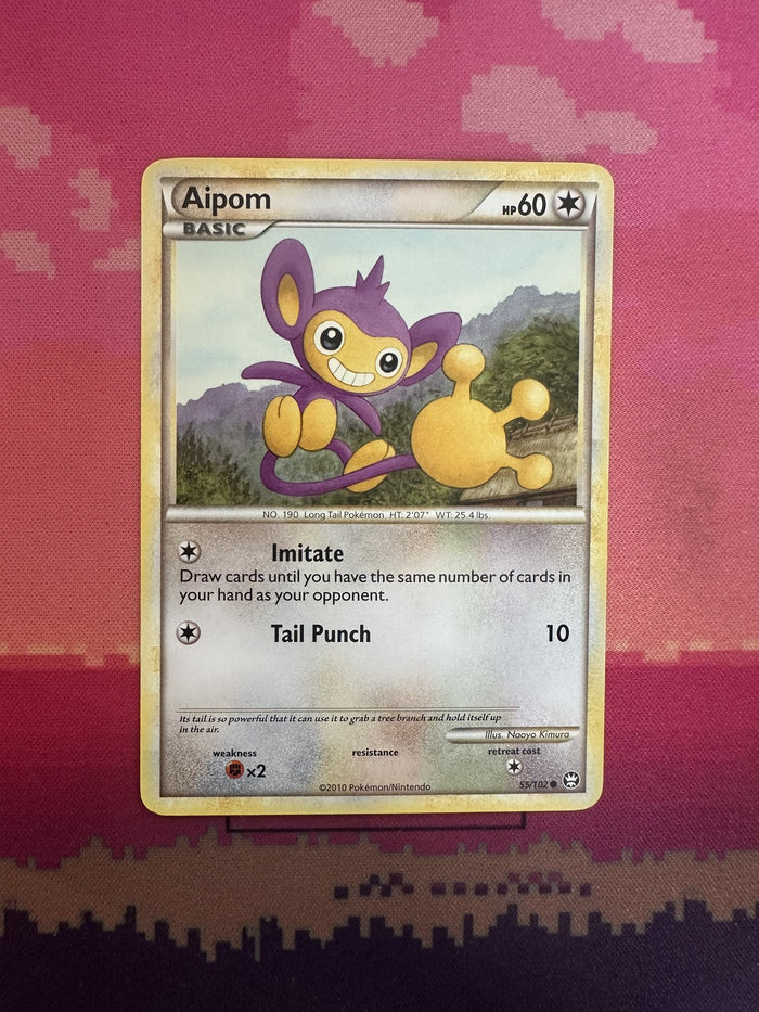 Pokemon Card Aipom HGSS Triumphant Common 55/102 Near Mint