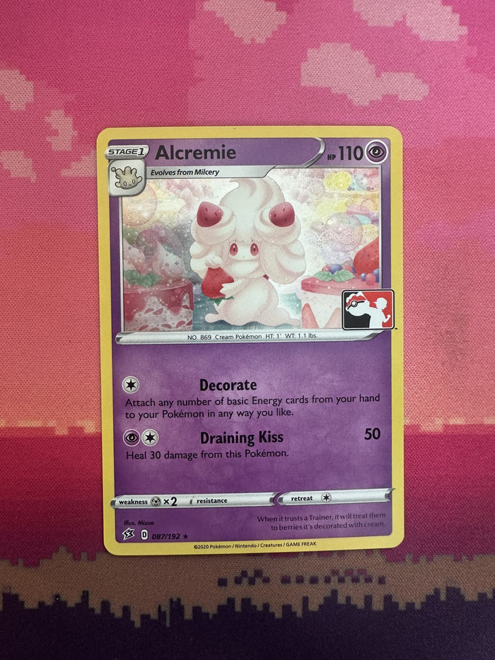 Pokemon Card Alcremie Prize Pack Cosmo Holo Rare 087/192 Near Mint