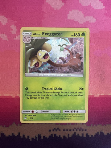 Pokemon Card Alolan Exeggutor McDonald's 2019 Holo 2/12 Near Mint