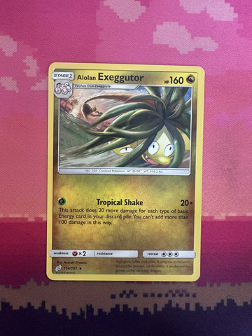 Pokemon Card Alolan Exeggutor Team Up Rare 114/181 Near Mint