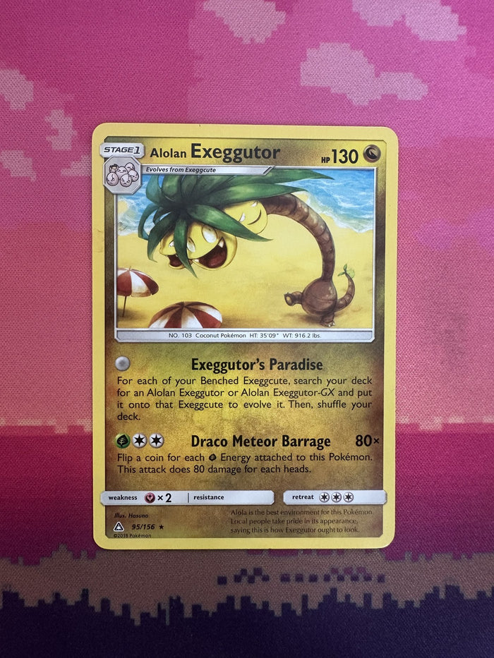 Pokemon Card Alolan Exeggutor Ultra Prism Rare 95/156 Near Mint
