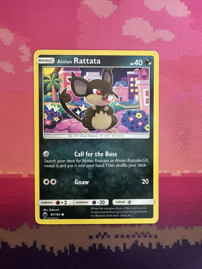Pokemon Card Alolan Rattata Celestial Storm Common 84/168 Near Mint