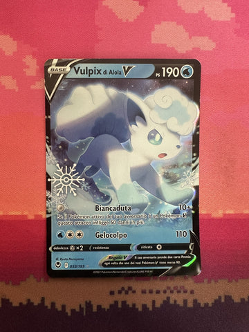 Pokemon Card Vulpix di Alola V Italian Silver Tempest Ultra Rare 033/195 NM
