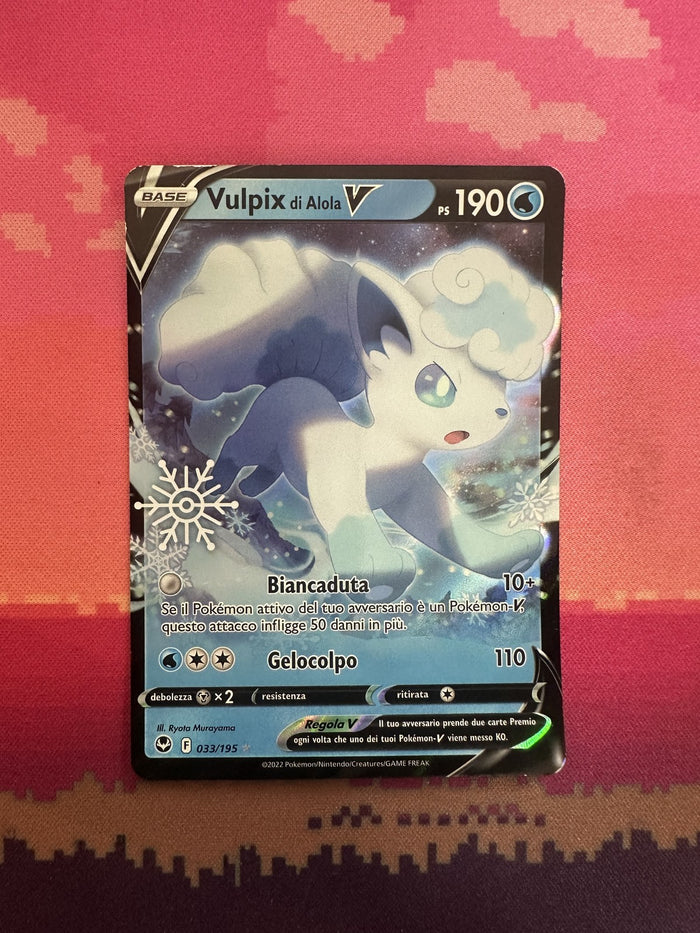 Pokemon Card Vulpix di Alola V Italian Silver Tempest Ultra Rare 033/195 NM