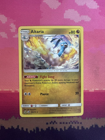 Pokemon Card Altaria Dragon Majesty Rare 40a/70 Near Mint