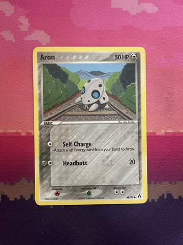 Pokemon Card Aron EX Legend Maker Common 48/92 Near Mint