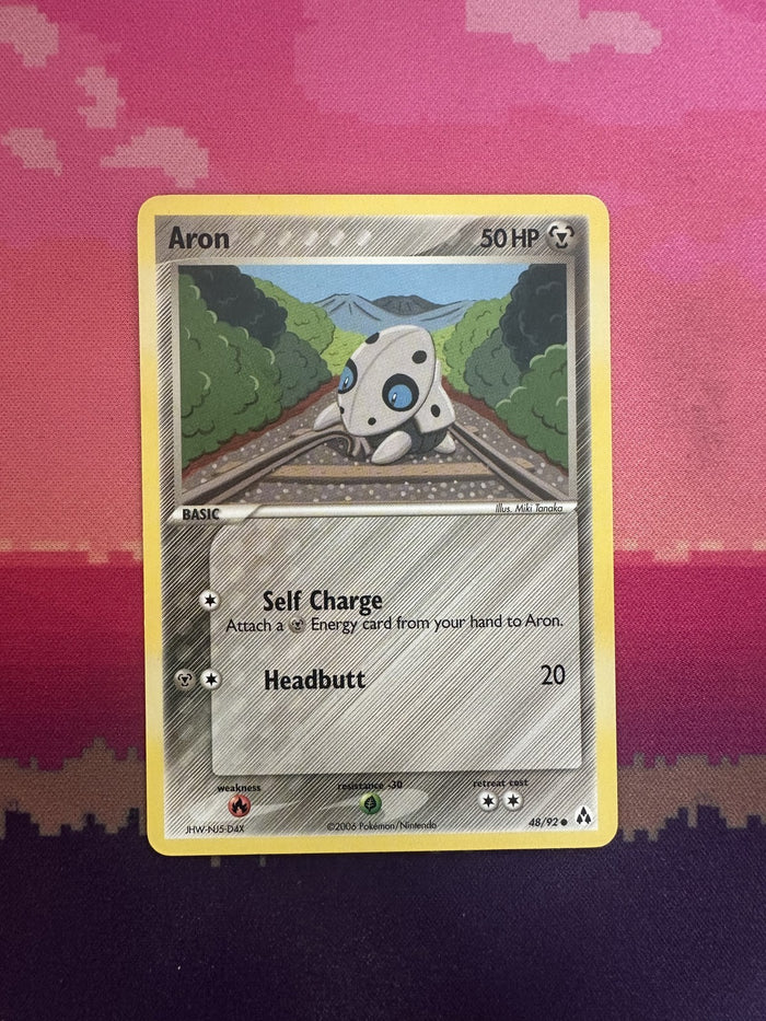 Pokemon Card Aron EX Legend Maker Common 48/92 Near Mint