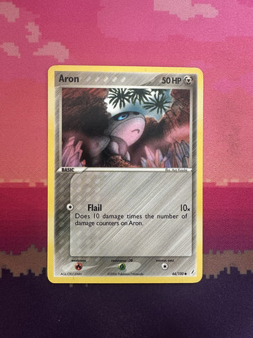 Pokemon Card Aron Crystal Guardians Common 44/100 Near Mint
