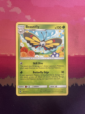 Pokemon Card Beautifly Unbroken Bonds Rare 26/214 Near Mint