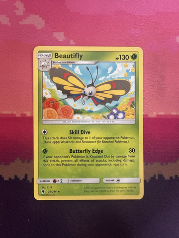 Pokemon Card Beautifly Unbroken Bonds Rare 26/214 Near Mint