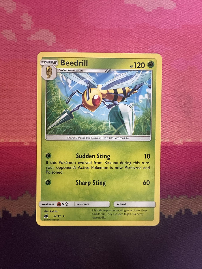 Pokemon Card Beedrill Crimson Invasion Rare 3/111 Near Mint