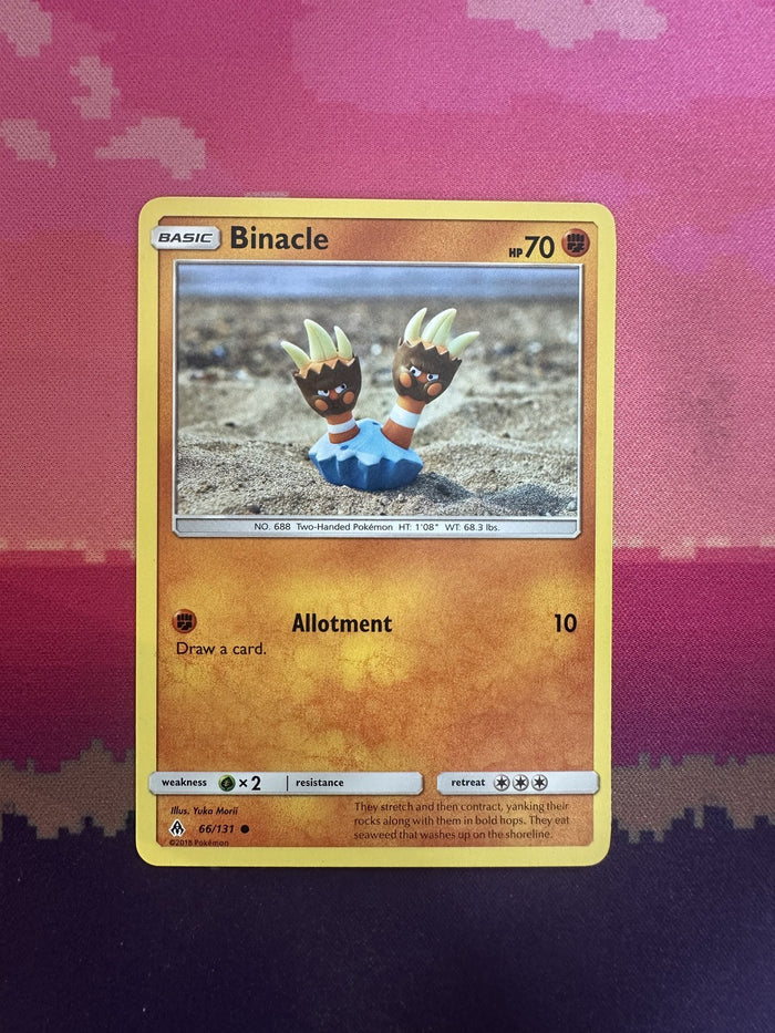 Pokemon Card Binacle Forbidden Light Common 66/131 Near Mint