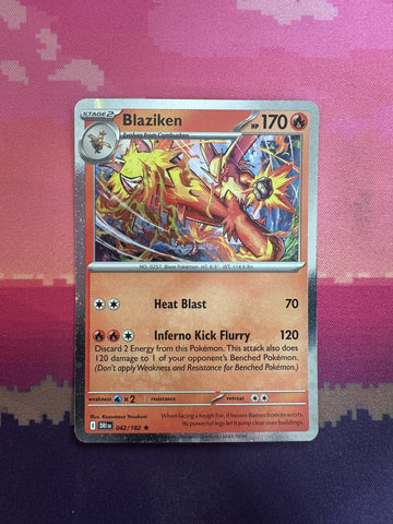 Pokemon Card Blaziken Holo Destined Rivals Rare 042/182 Near Mint