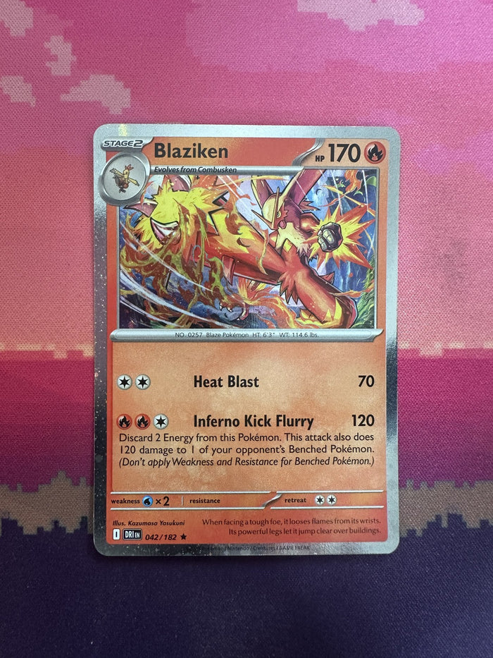Pokemon Card Blaziken Holo Destined Rivals Rare 042/182 Near Mint