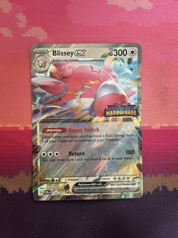 Pokemon Card Blissey ex Twilight Masquerade STAMPED 134/167 Near Mint