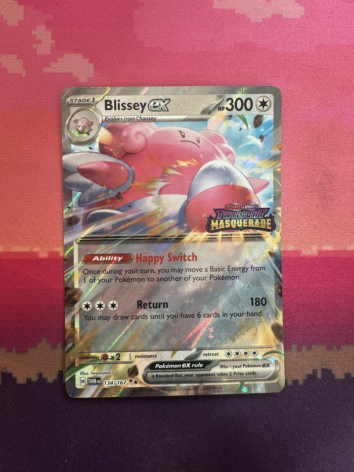 Pokemon Card Blissey ex Twilight Masquerade STAMPED 134/167 Near Mint