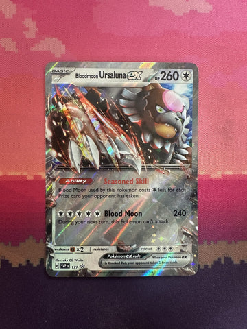 Pokemon Card Bloodmoon Ursaluna ex Scarlet & Violet Promo 177 Near Mint