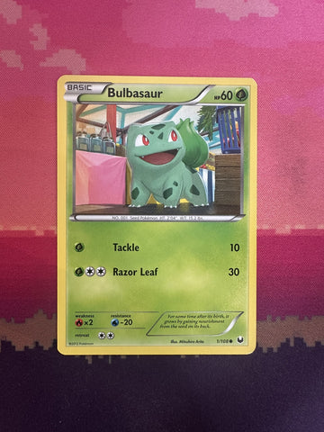 Pokemon Card Bulbasaur Dark Explorers Common 1/108 Near Mint