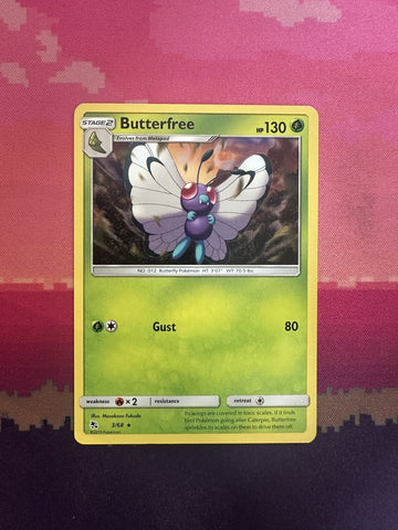 Pokemon Card Butterfree Hidden Fates Rare 3/68 Near Mint