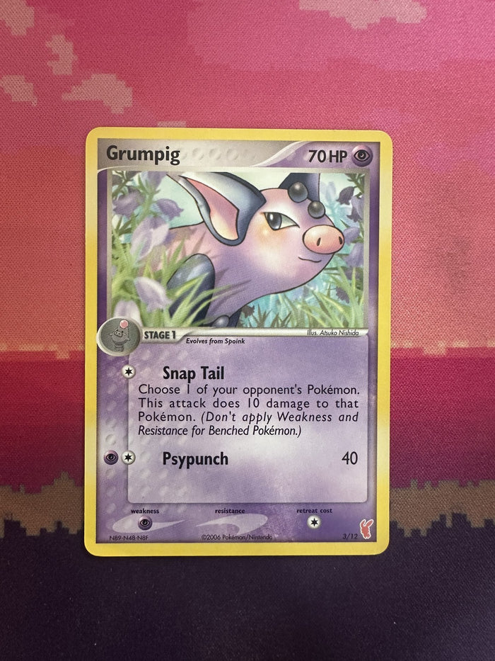 Pokemon Card Grumpig EX Trainer Kit Plusle Common 3/12 Near Mint