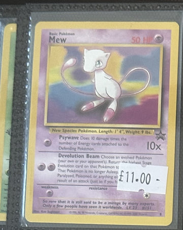 Pokemon Card Mew Wizards Black Star Promos Promo 8 Lightly Played